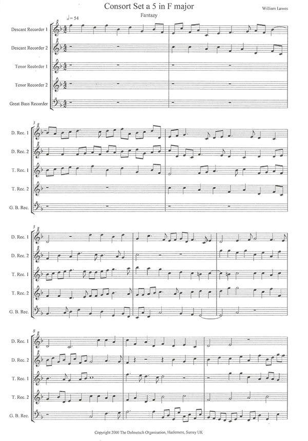 Consort set N5 in F Major