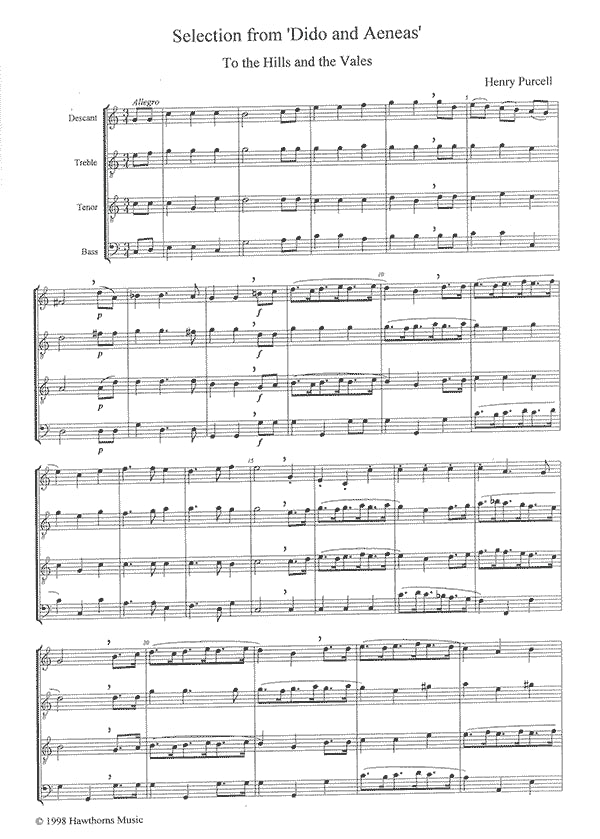 Selection from Dido and Aeneas
