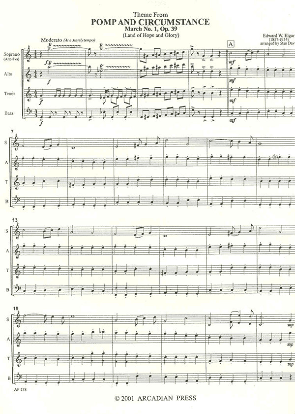 Pomp and Circumstance March No 1 (Op39)