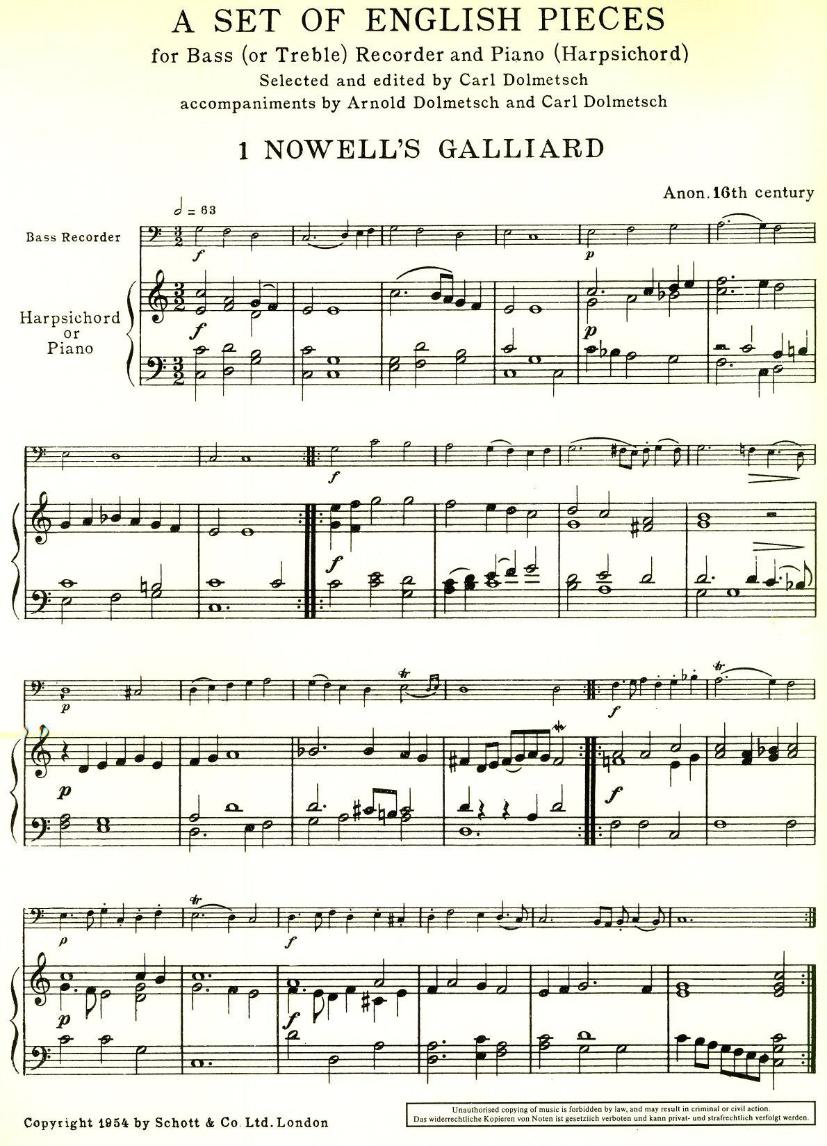 A Set of English Pieces