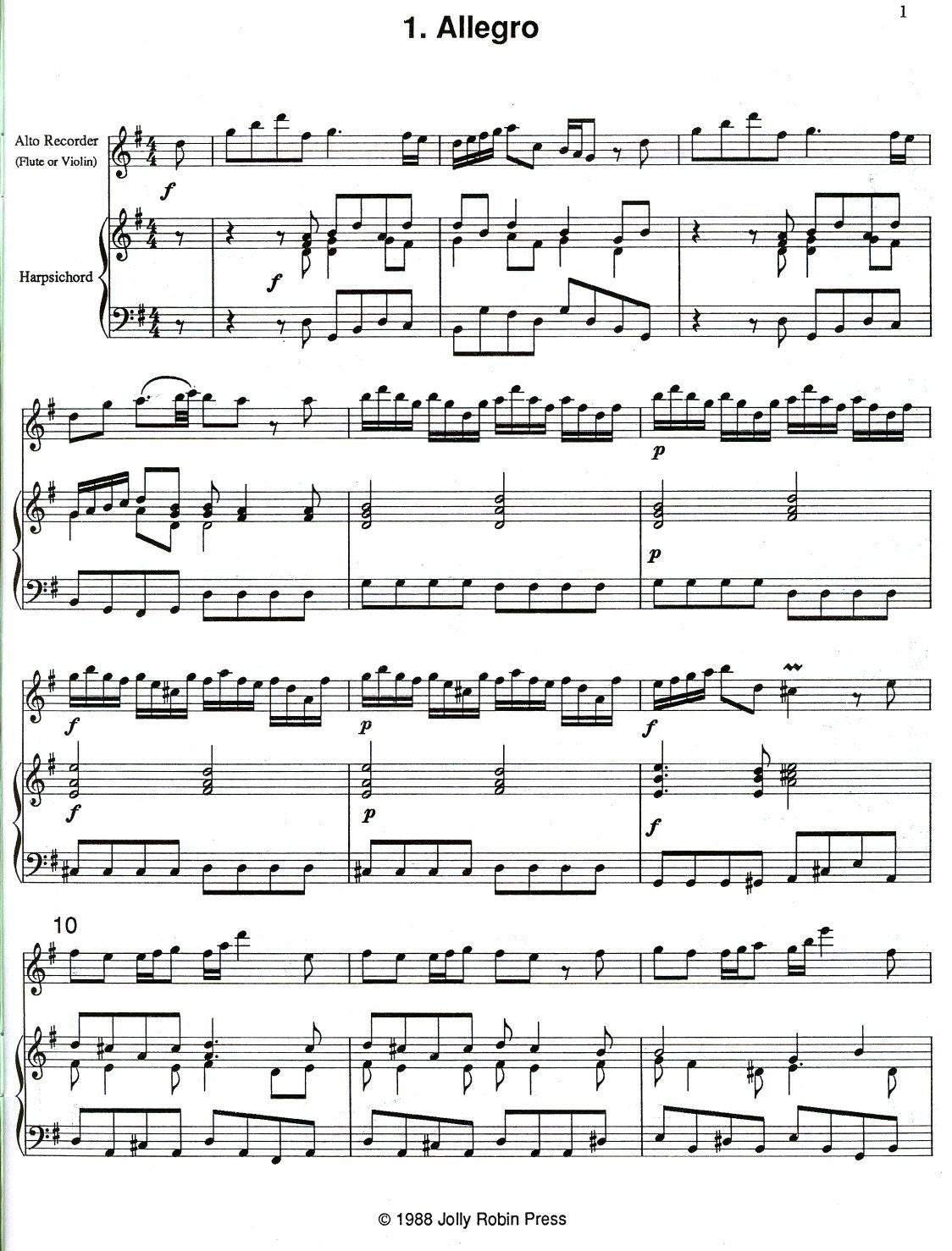 Sonata XIV in G