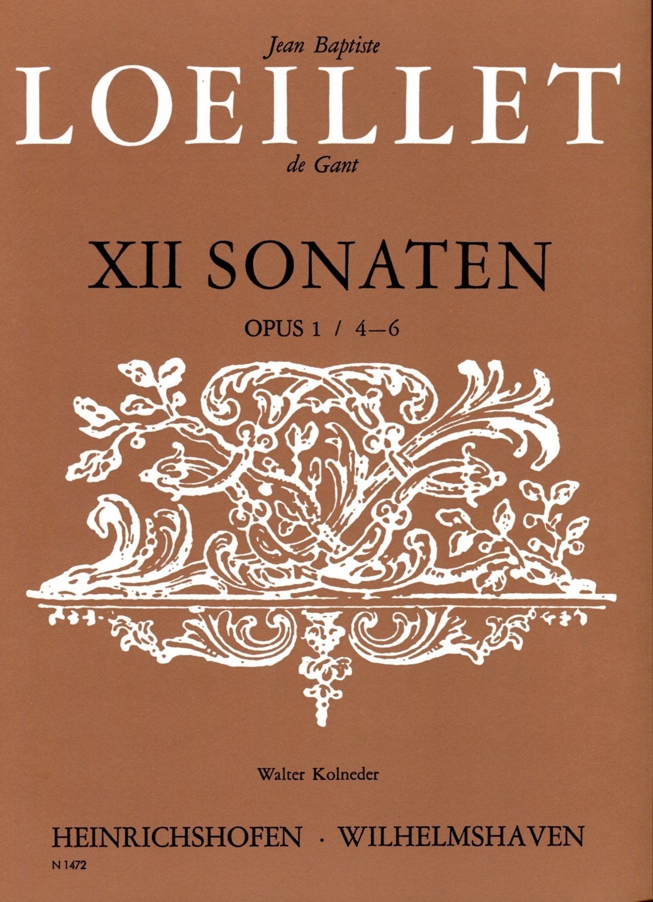 12 Sonatas  Opus 1, No 4-6