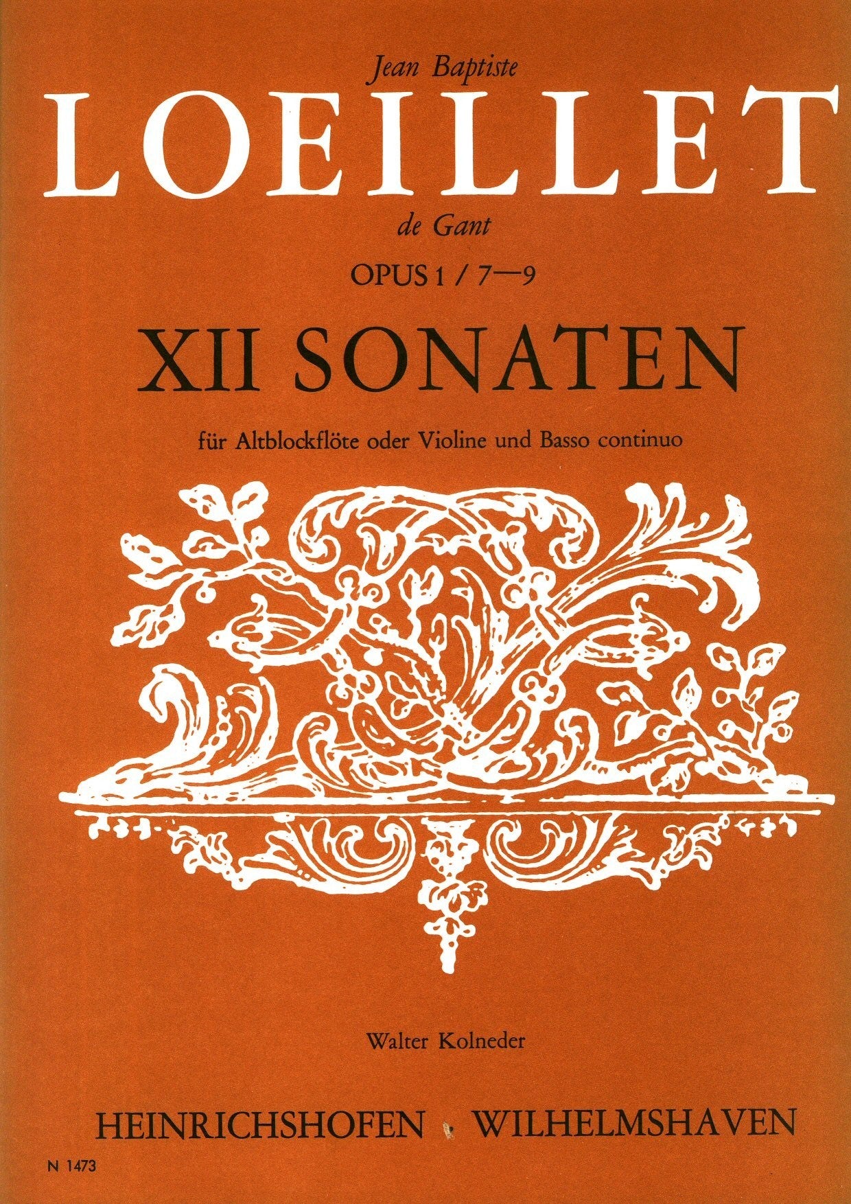 12 Sonatas  Opus 1, No 7-9