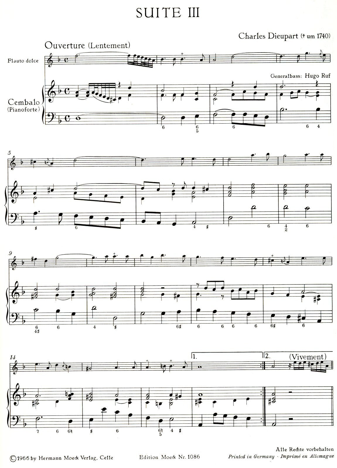 Suite No 3 in d minor