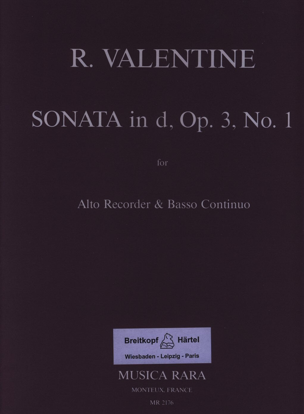 Sonata in d minor Op 3 No 1