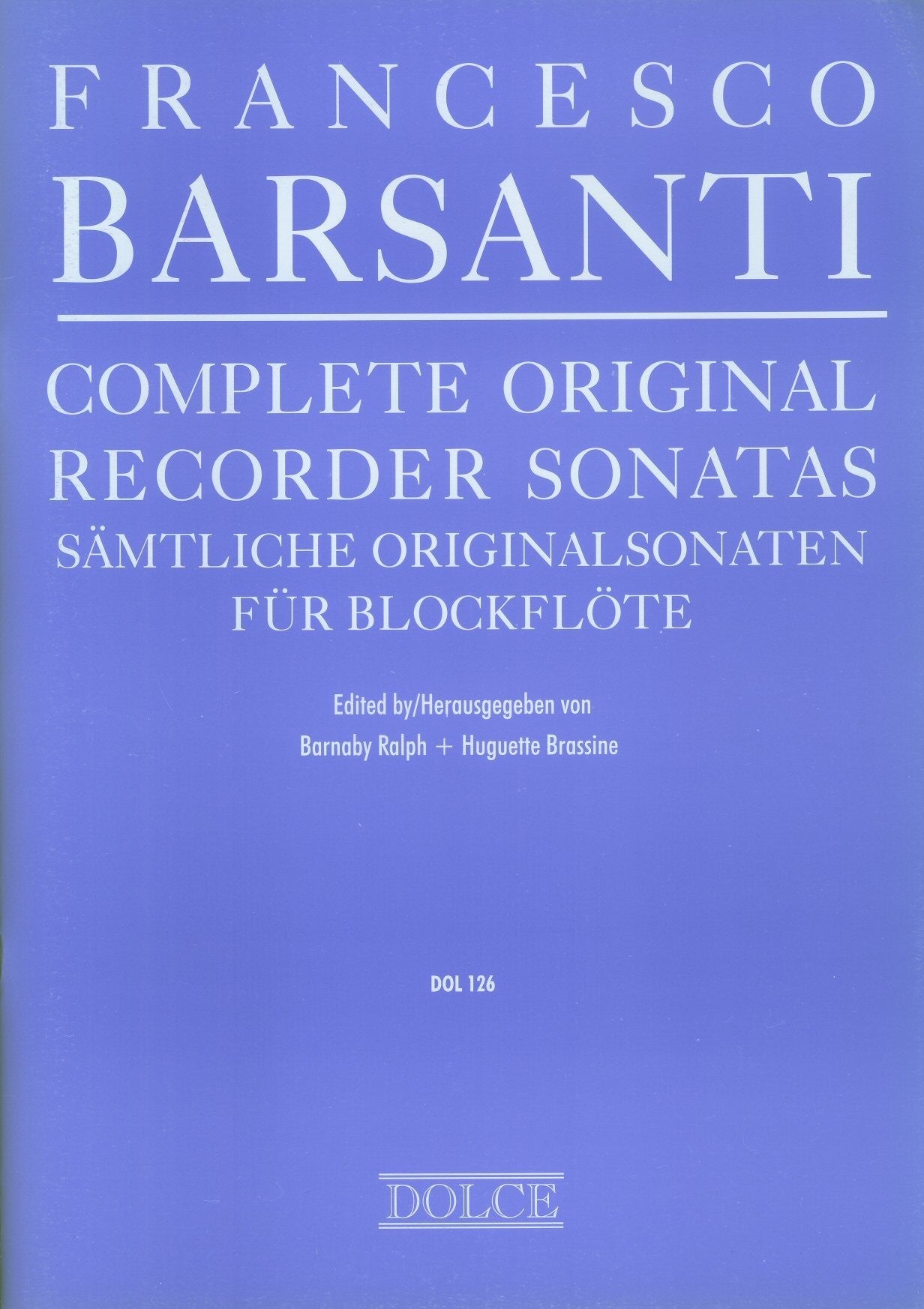 Complete Original Recorder Sonatas