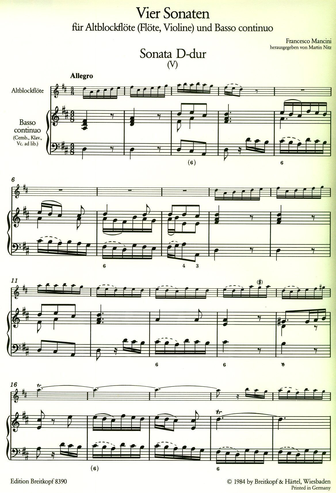 Four Sonatas Book II