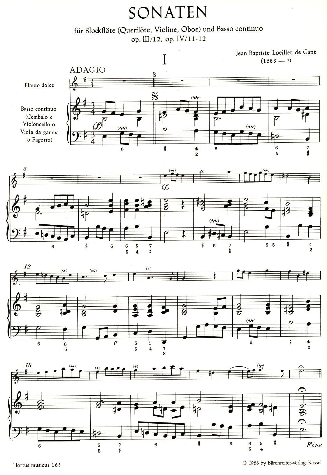 Sonatas, Vol III, Op III/12, OpIV/11-12