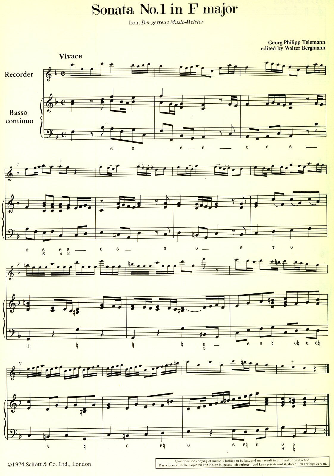 Sonata No 1 in F Major