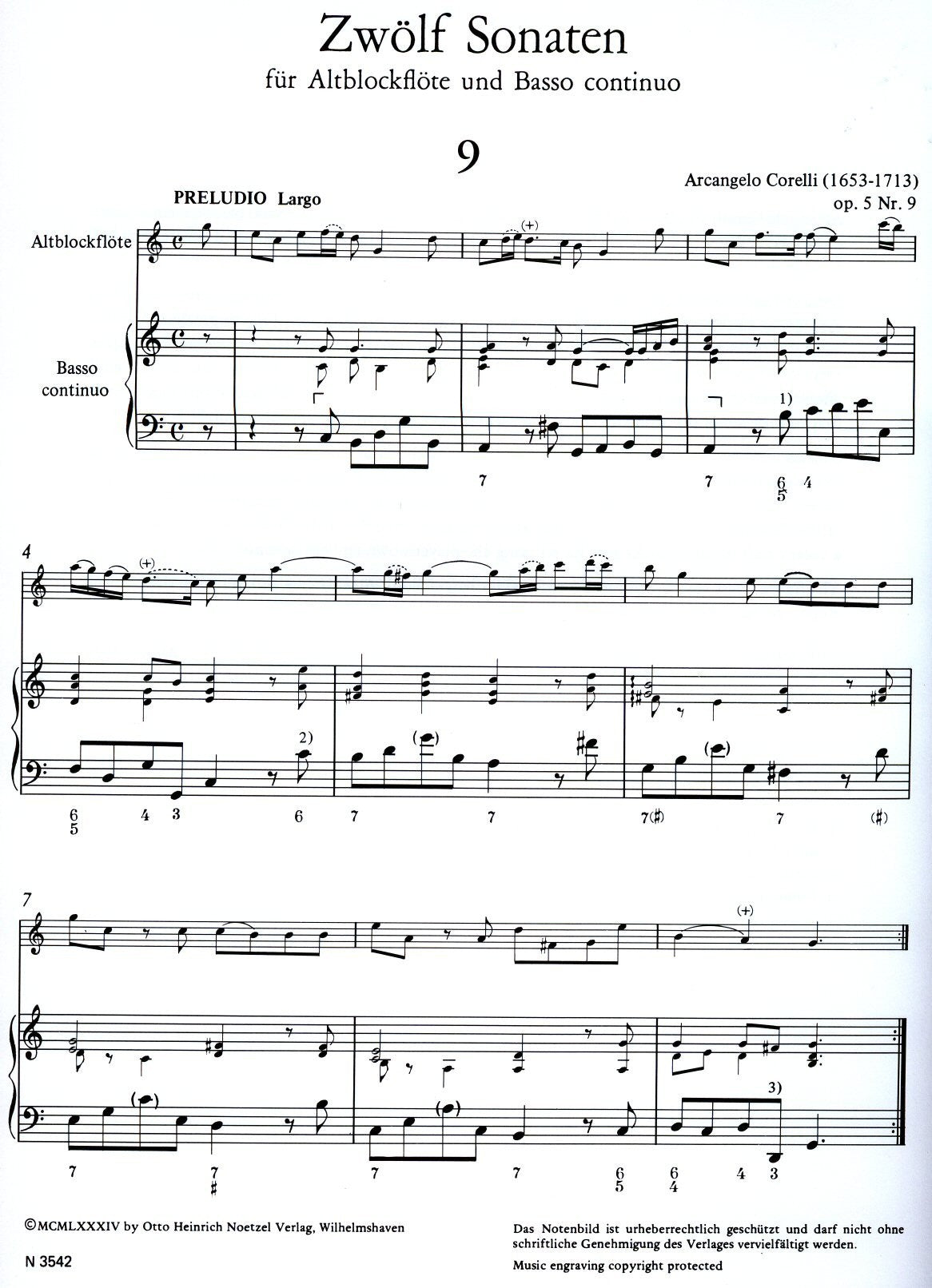 12 Sonatas Op 5  Nos 9 and 10, Vol V