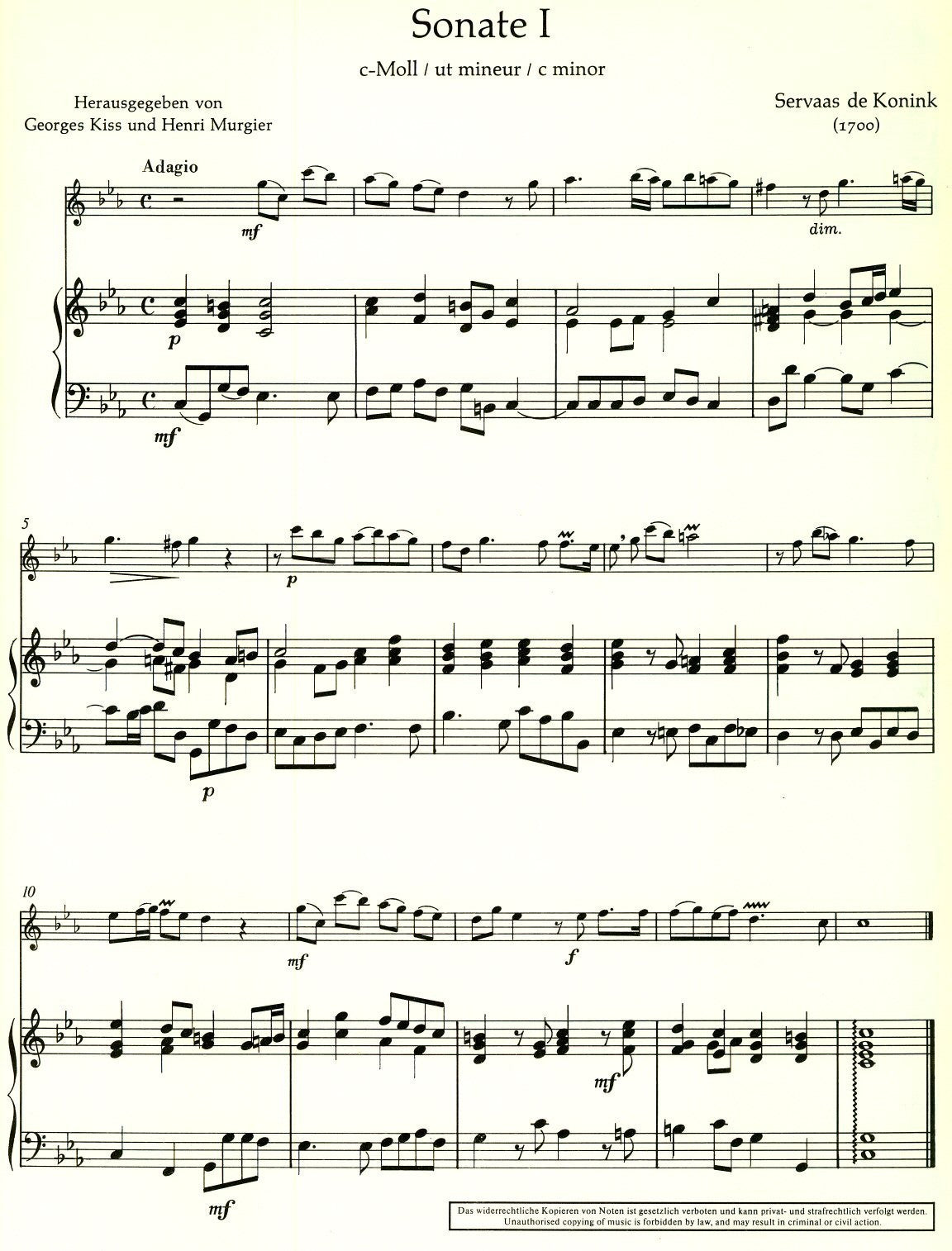 2 Sonatas in c minor and F Major