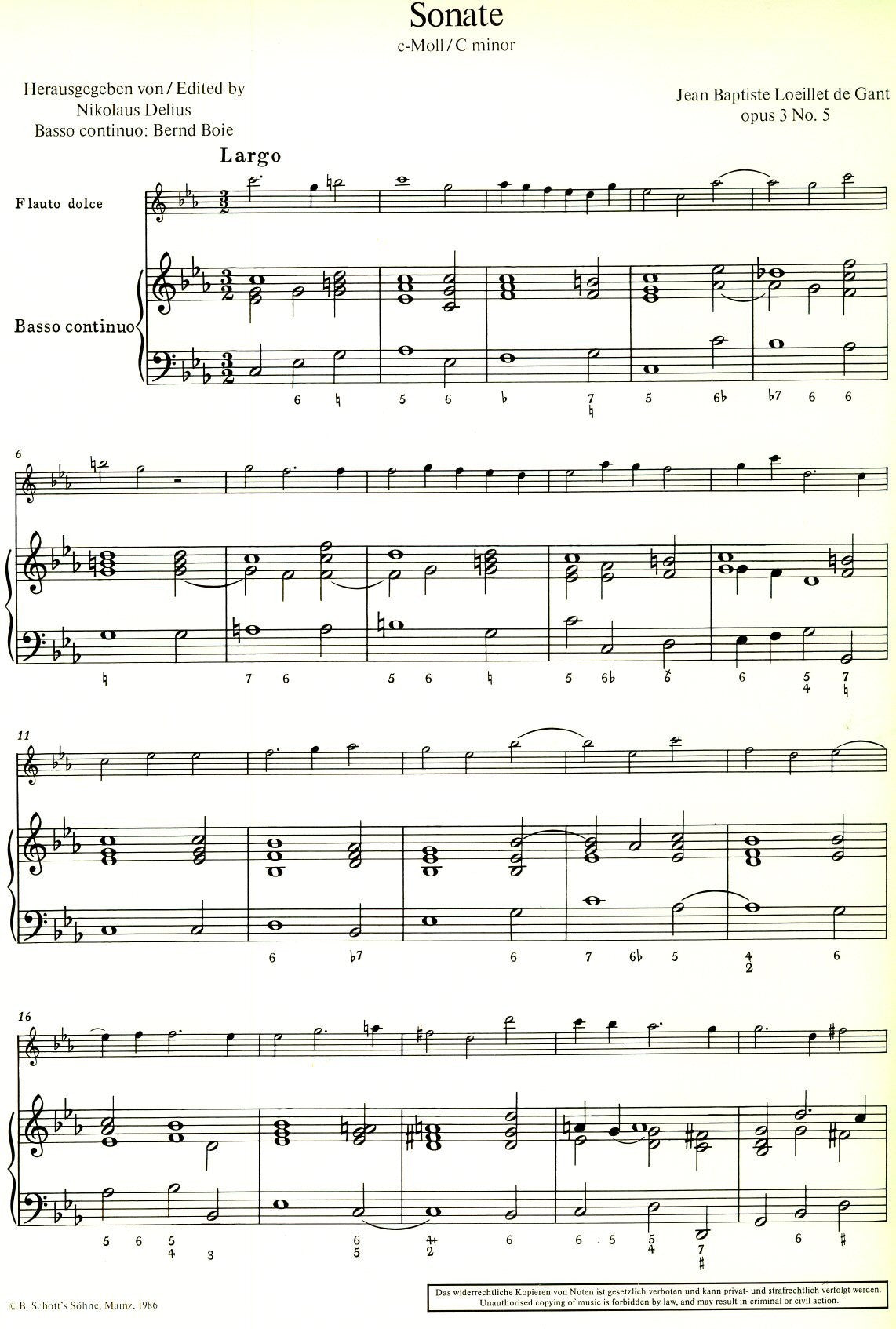 Sonata in c minor Op 3 No 5