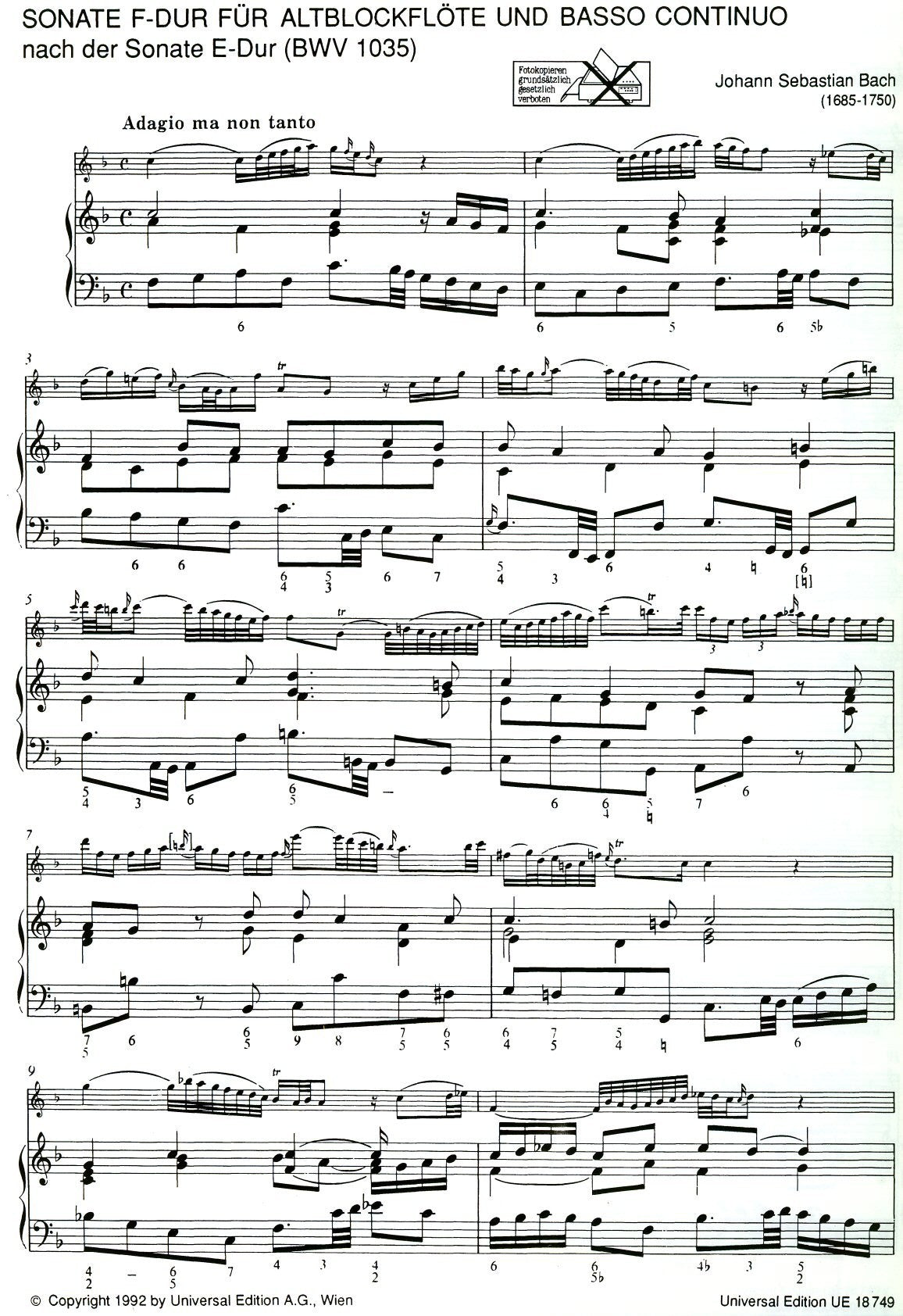 Sonata in F Major BWV 1035