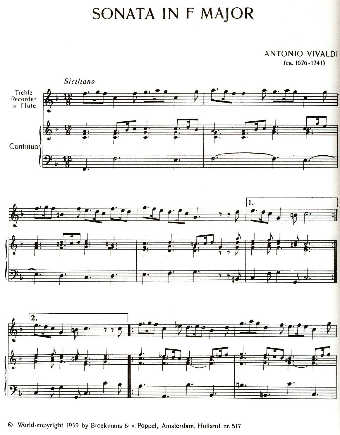 Sonata in F Major