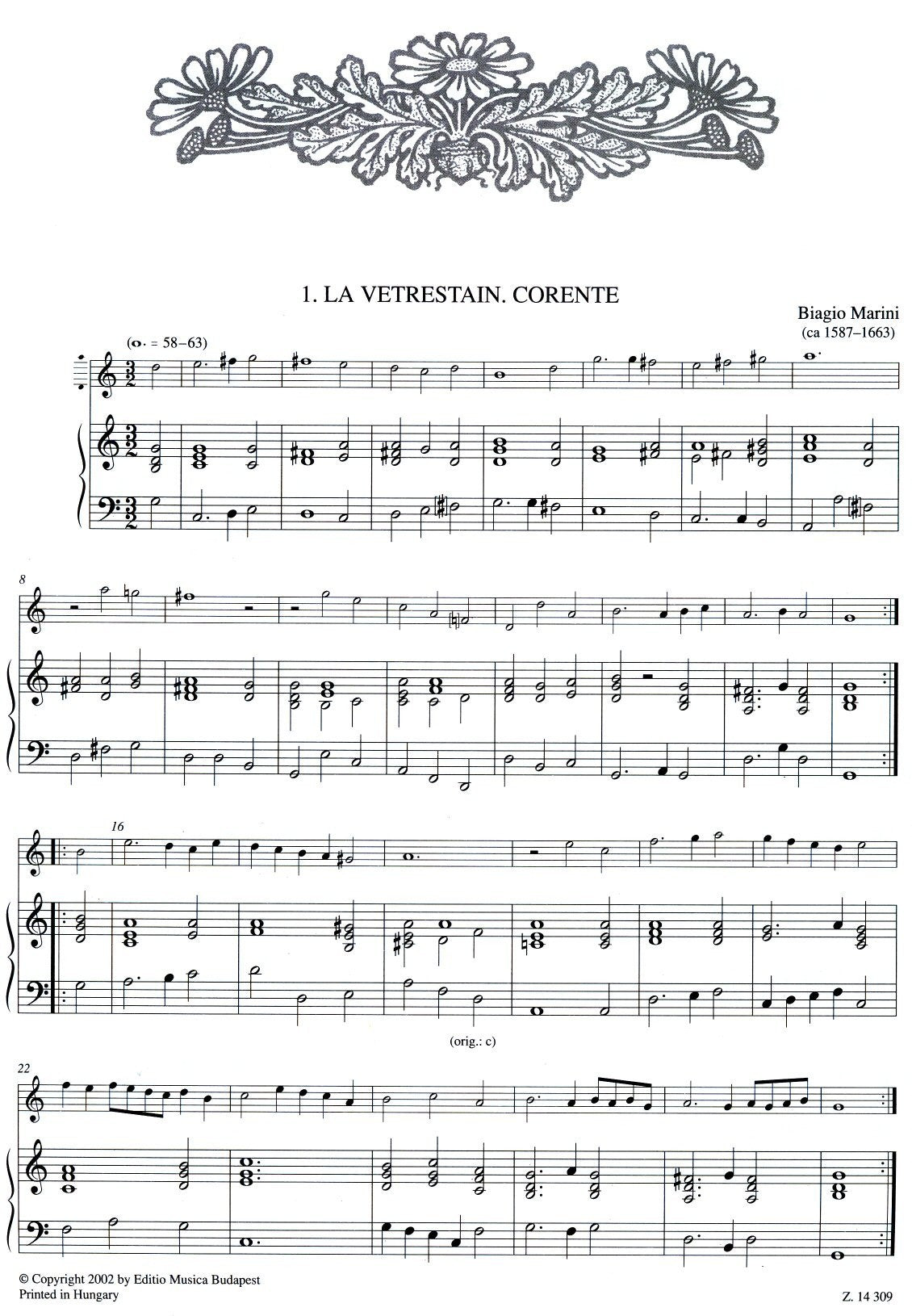 Italian Dances 1610 to 1660