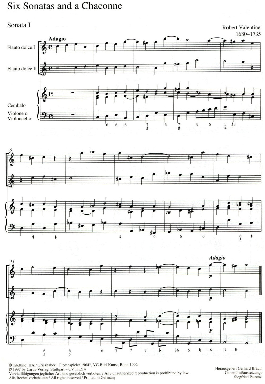 Six Sonatas and a Chaconne