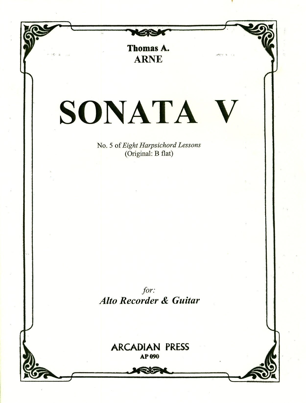 Sonata V from Eight Harpsichord Lessons