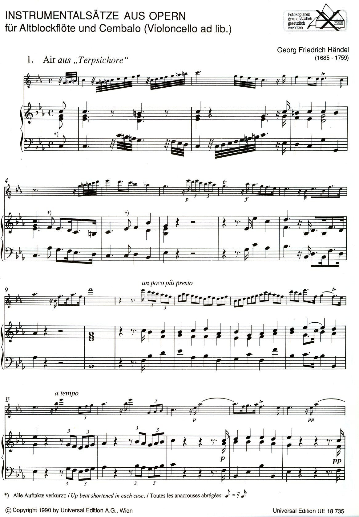 Instrumental Pieces from Operas