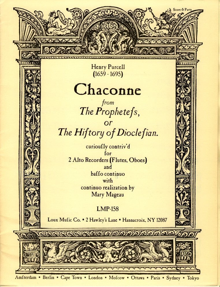 Chaconne From The Prophetess [Z 627]