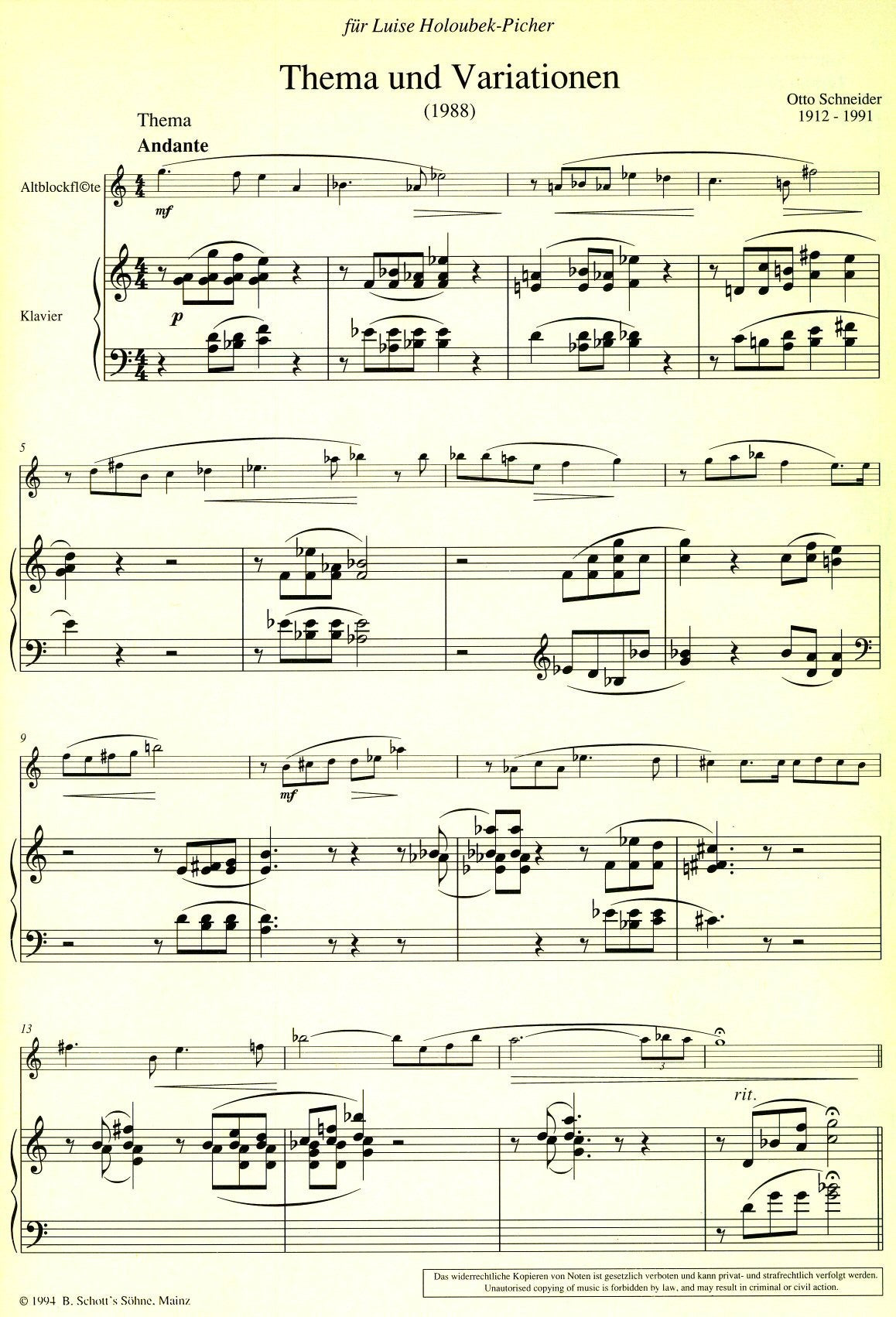 Theme and Variations
