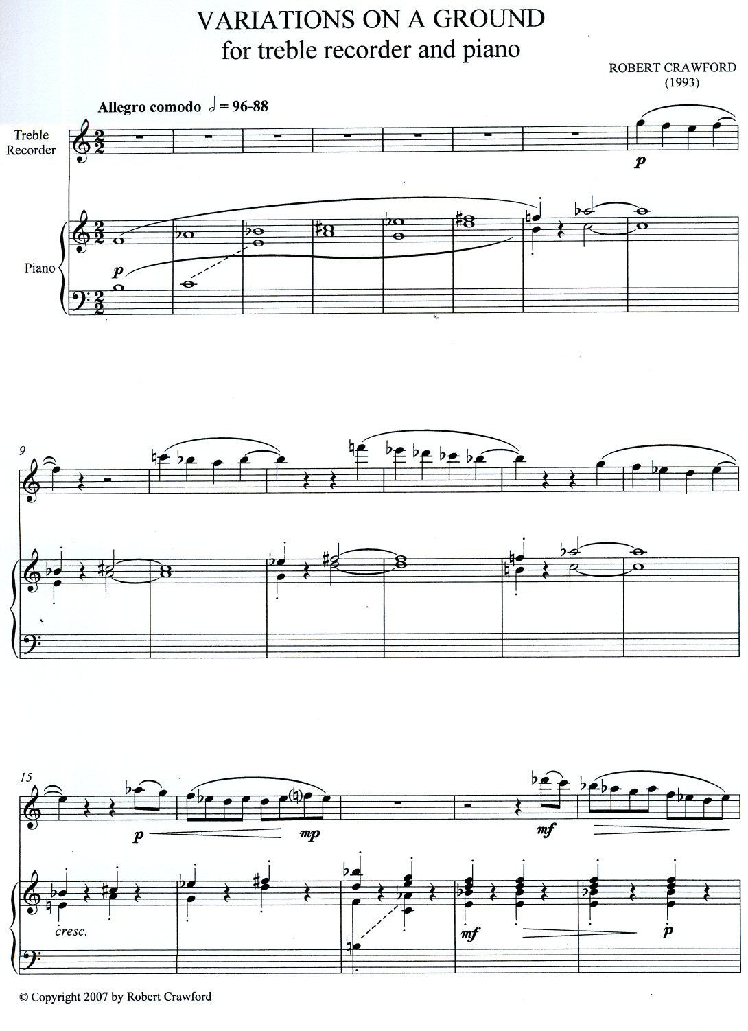 Variations on a Ground