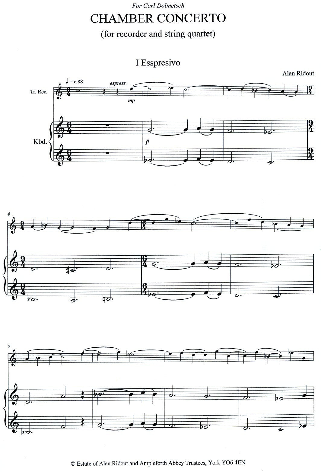 Chamber Concerto (Keyboard)