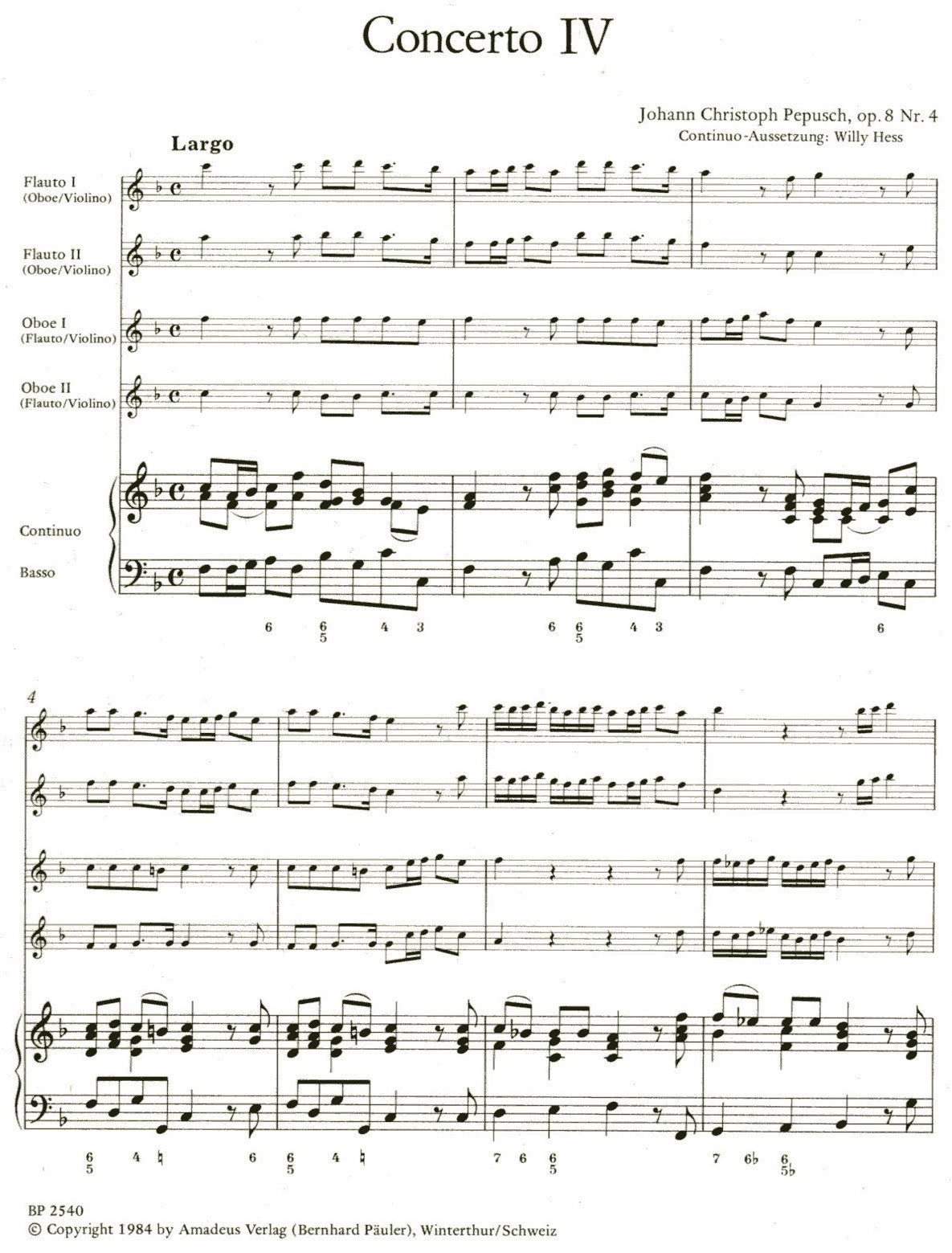 Six Concertos Op 8/4