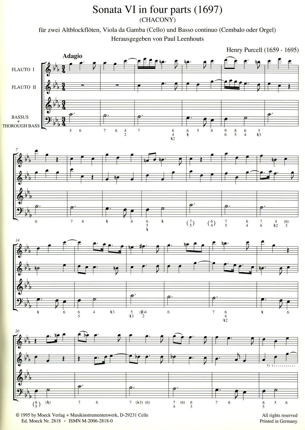 Sonata VI in Four Parts