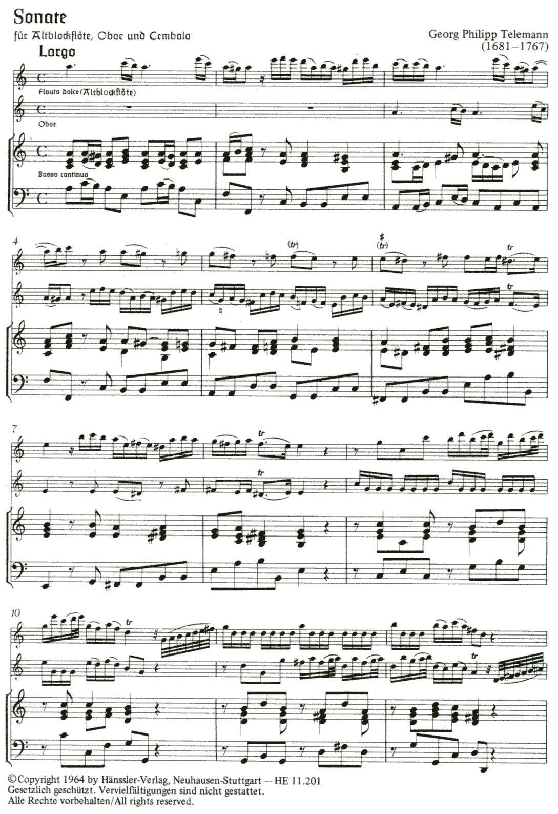 Trio Sonata in a minor
