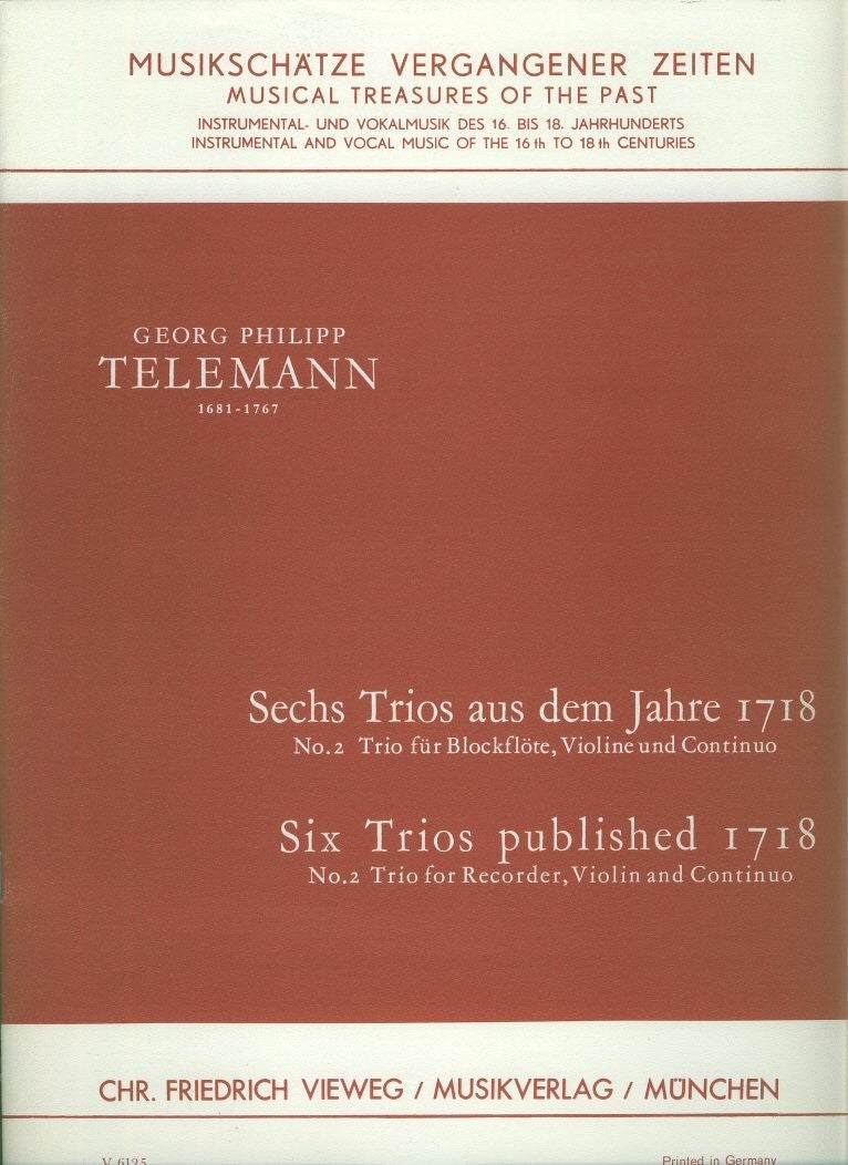 Trio No 2 from Six Trios published in 1718