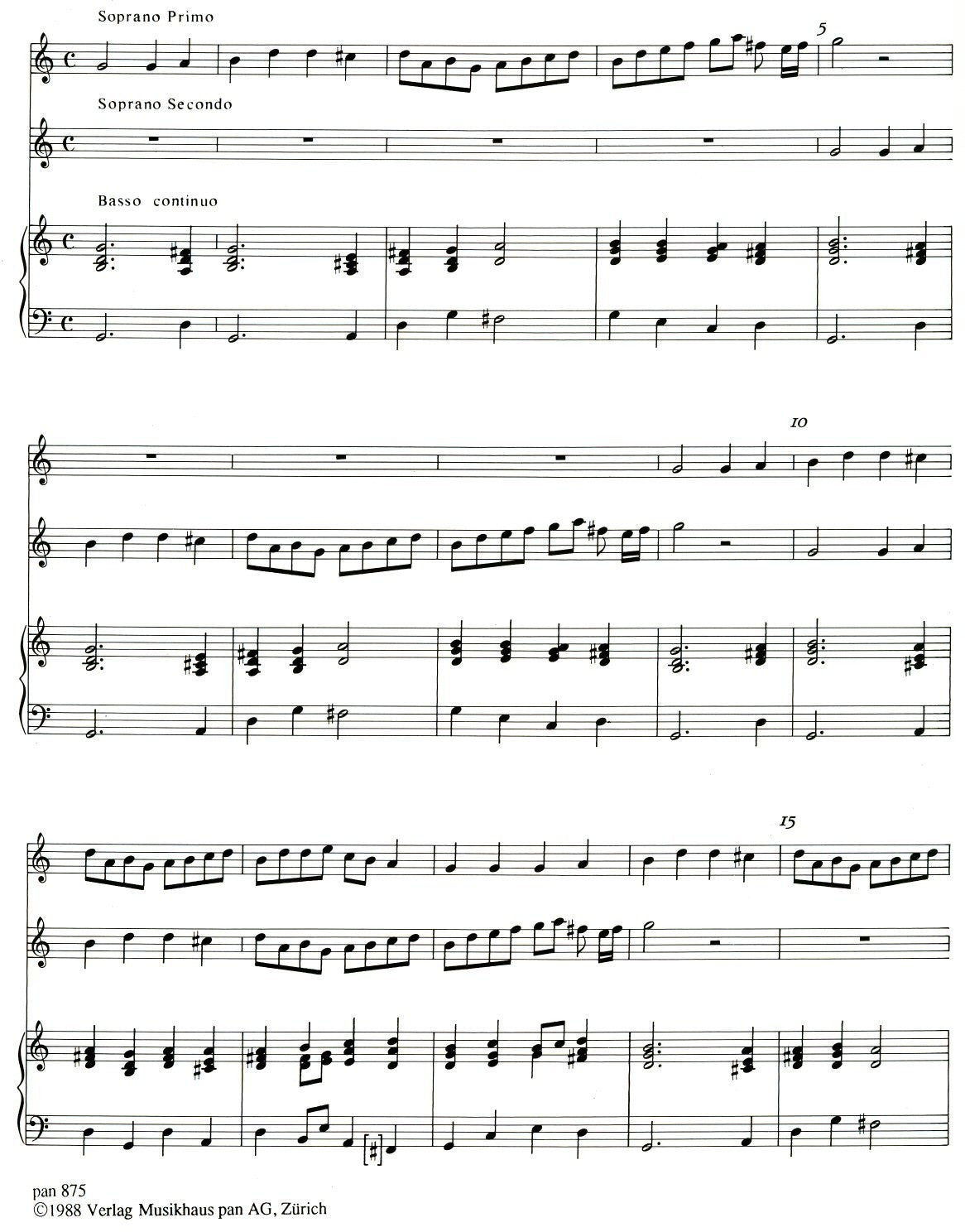 Canzon 20 e 21 a doi soprani e bassl continuo