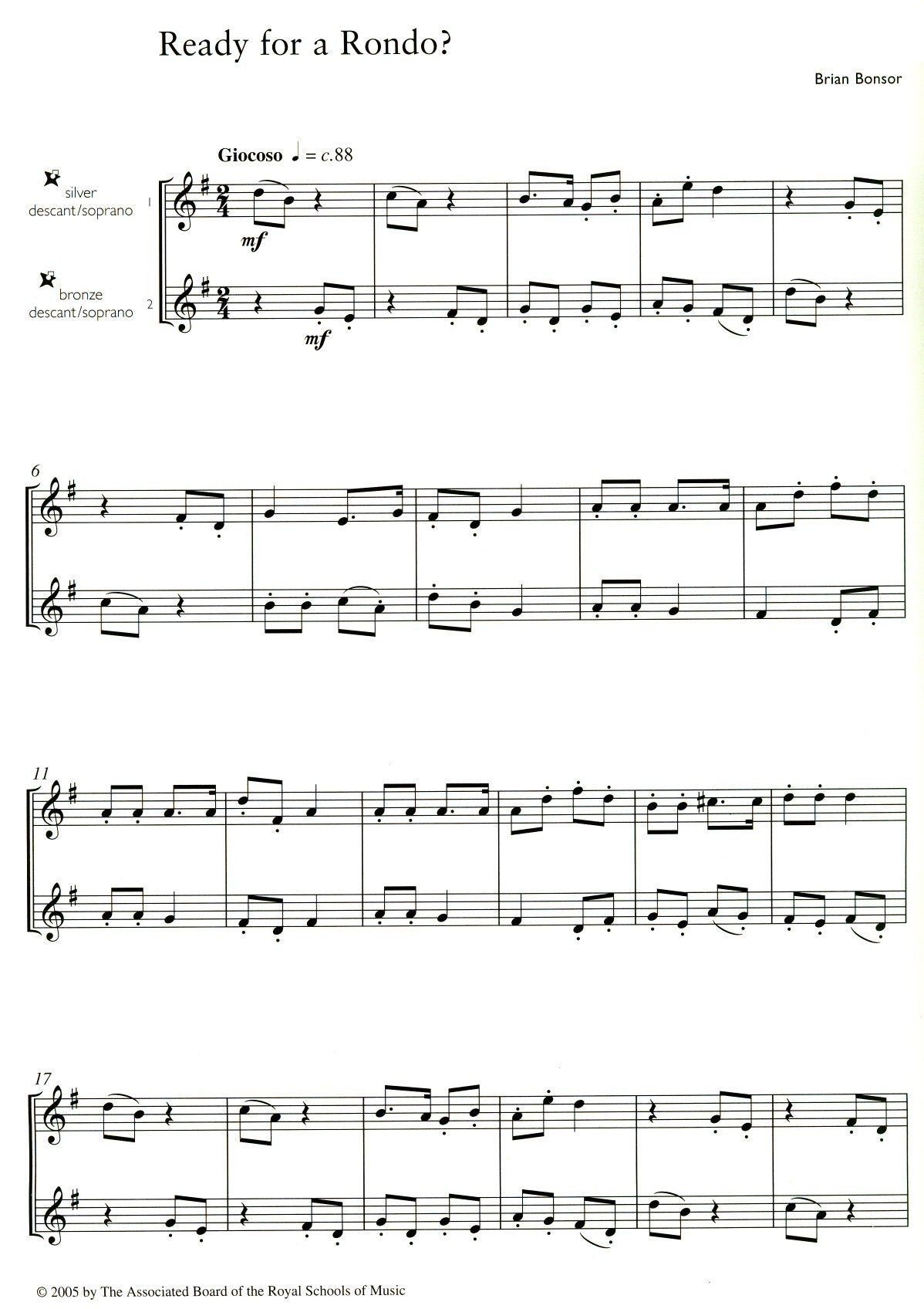 Music Medals: Silver Recorder Ensemble Pieces