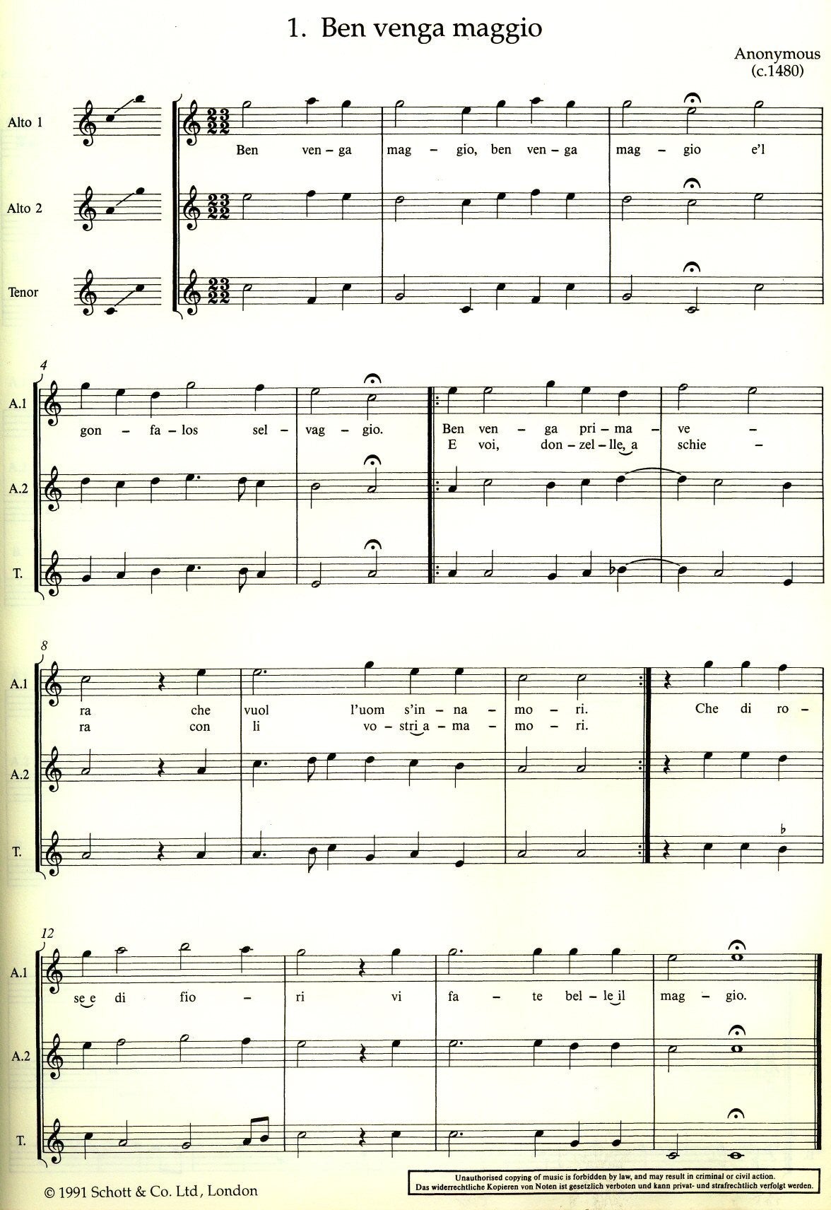 Schott Recorder Consort Anthology: Italian Music Vol 3