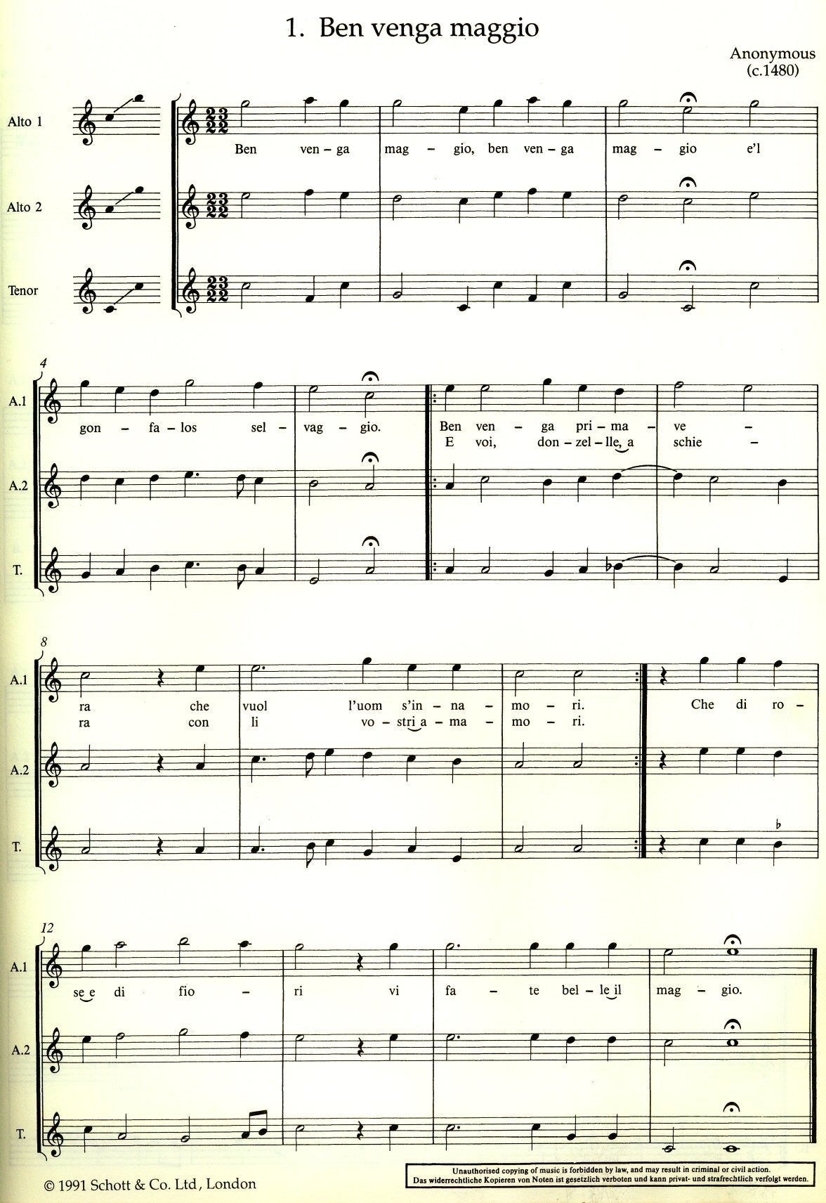 Schott Recorder Consort Anthology: Italian Music Vol 3
