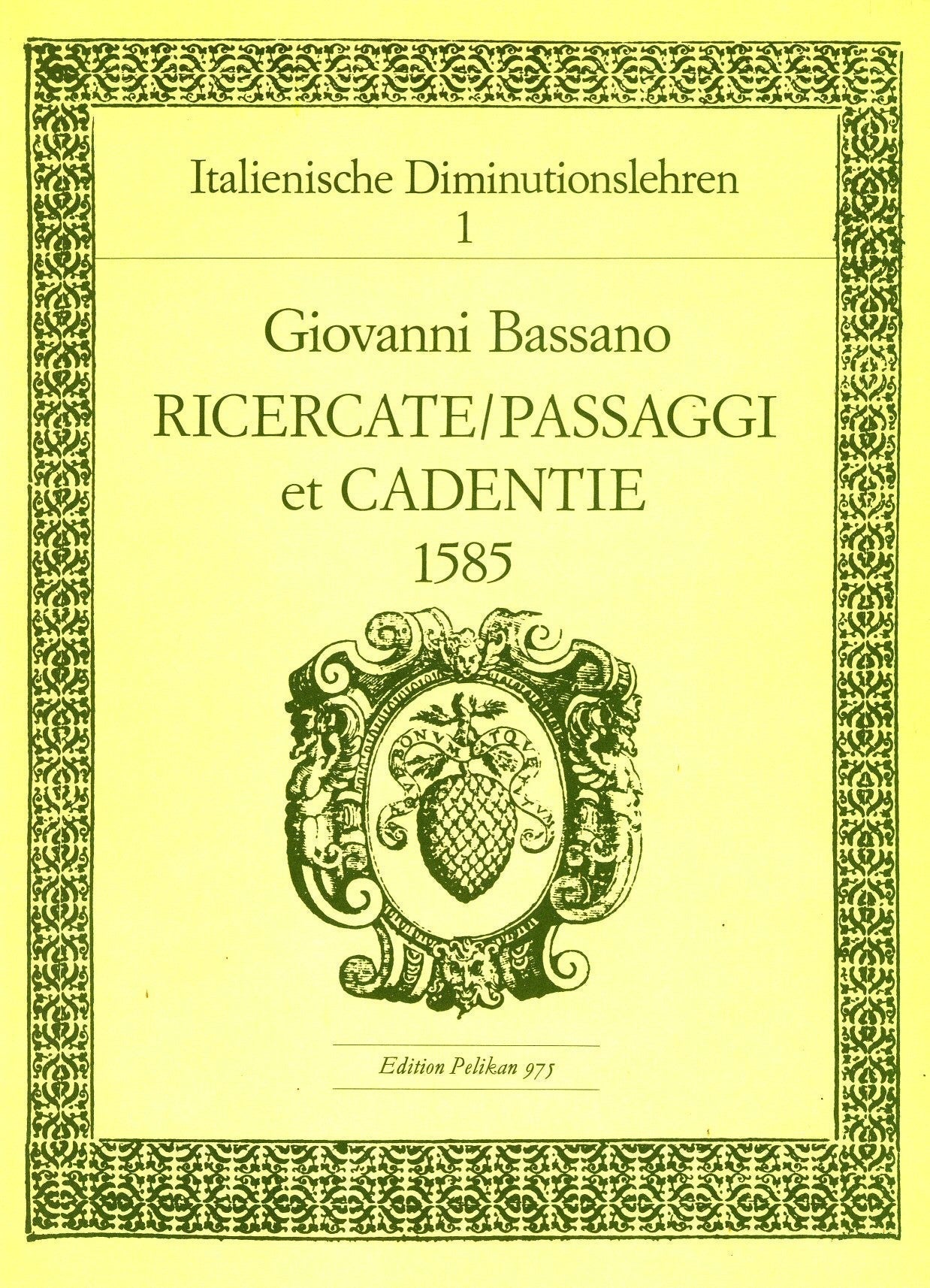 Italian Diminution Tutor Volume 1