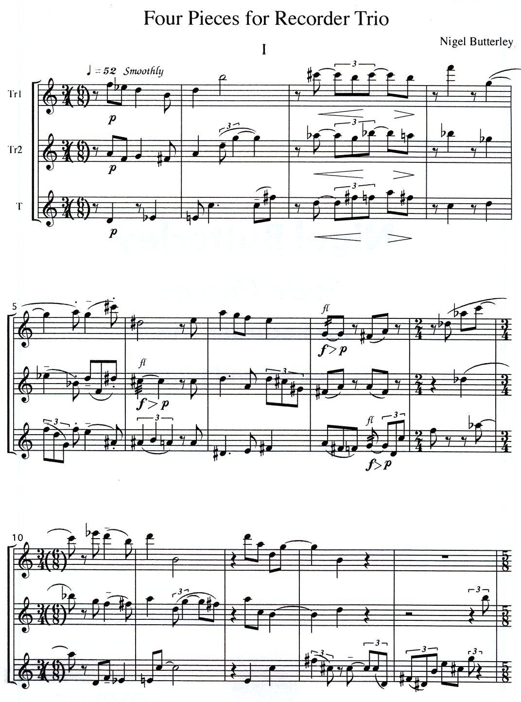 Four Pieces for Recorder Trio (Digital Download)
