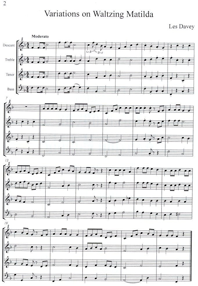 Variations on Waltzing Matilda