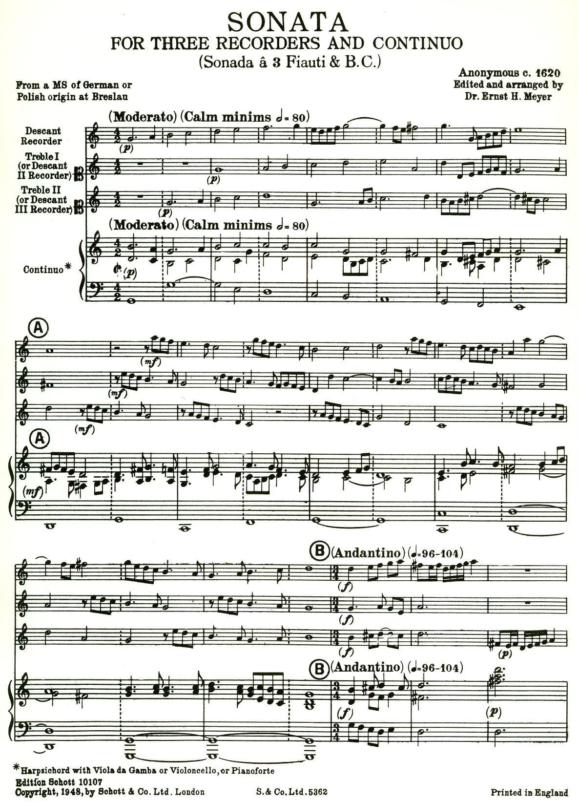 Sonata for Three Recorders