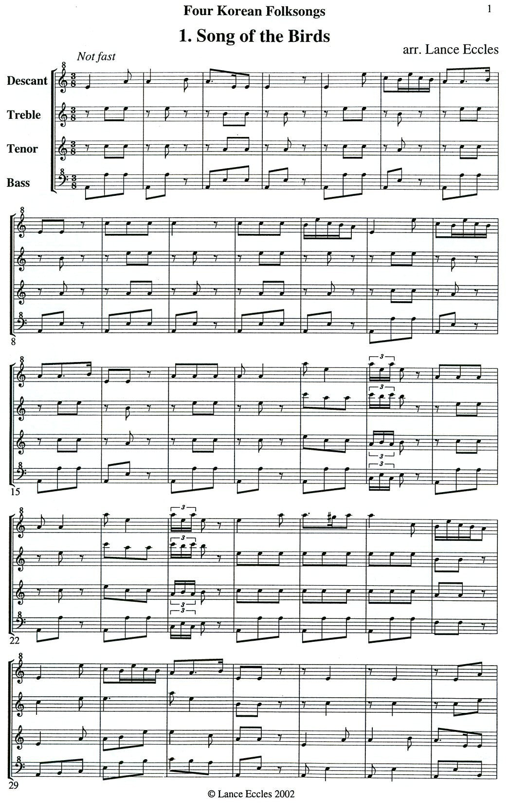 Four Korean Folk Songs