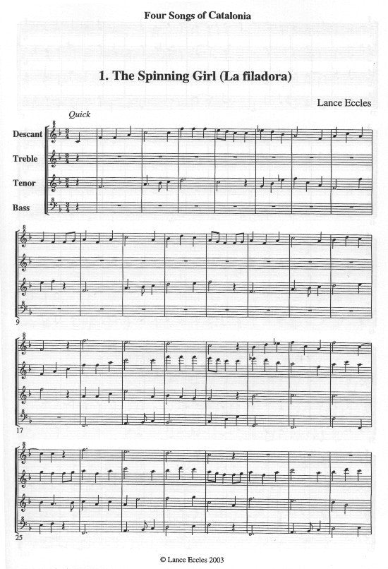Four Songs of Catalonia