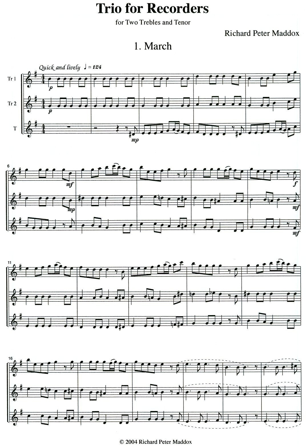 Trio for Recorders