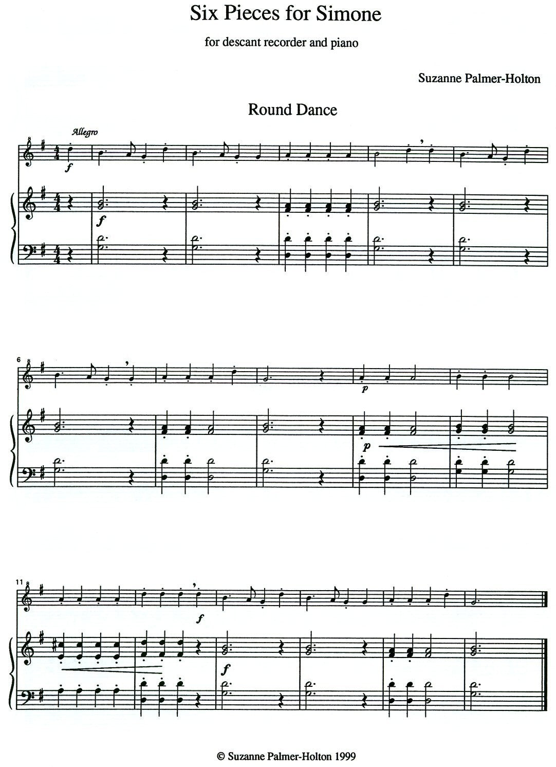 Six Pieces for Simone