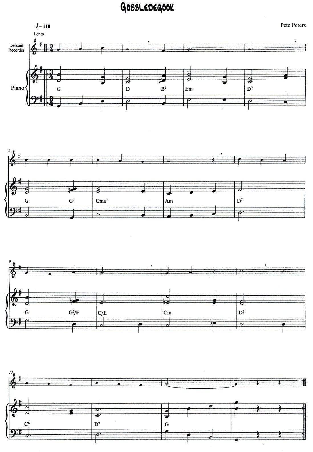 Gobbledegook and other tunes for kids