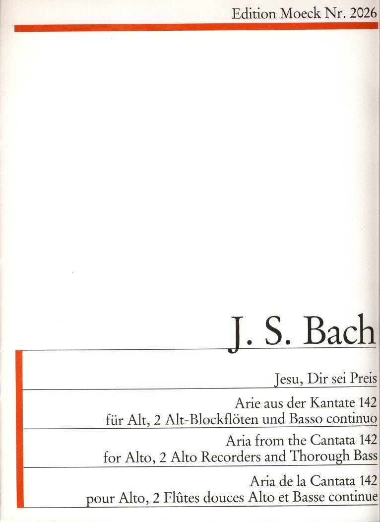 Jesu, Dir sei Preis - Aria from Cantata 142