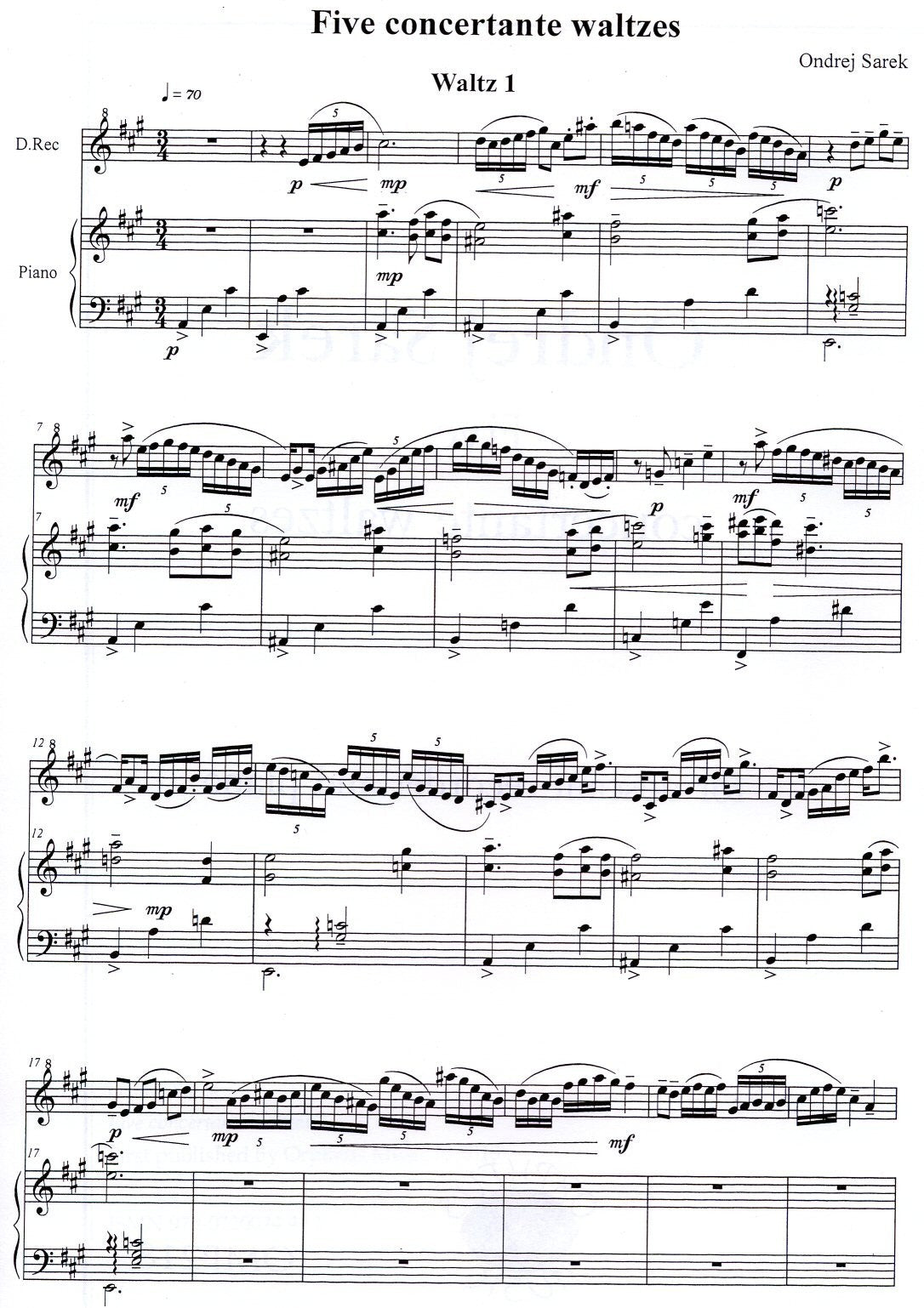 Five Concertante Waltzes