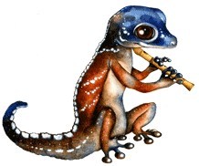 Set of 8 lizard postcards