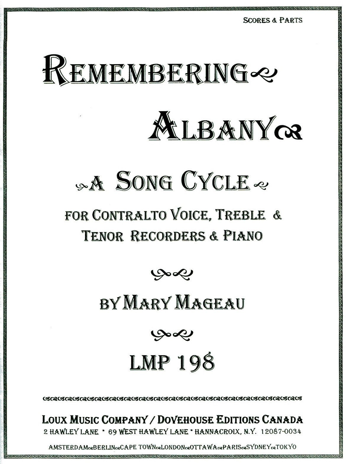 Remembering Albany - A Song Cycle