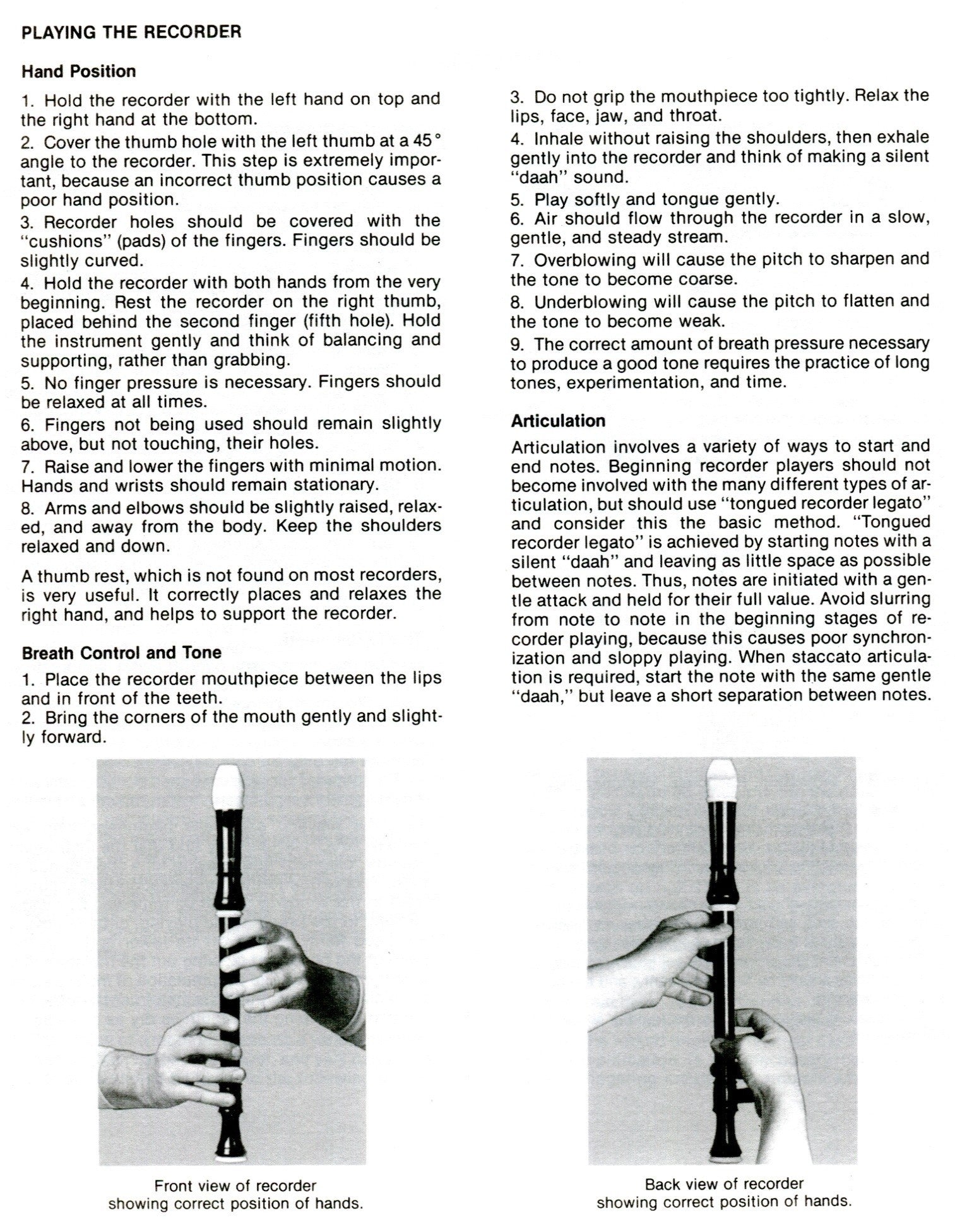 Sweet Pipes Recorder Book One, Alto