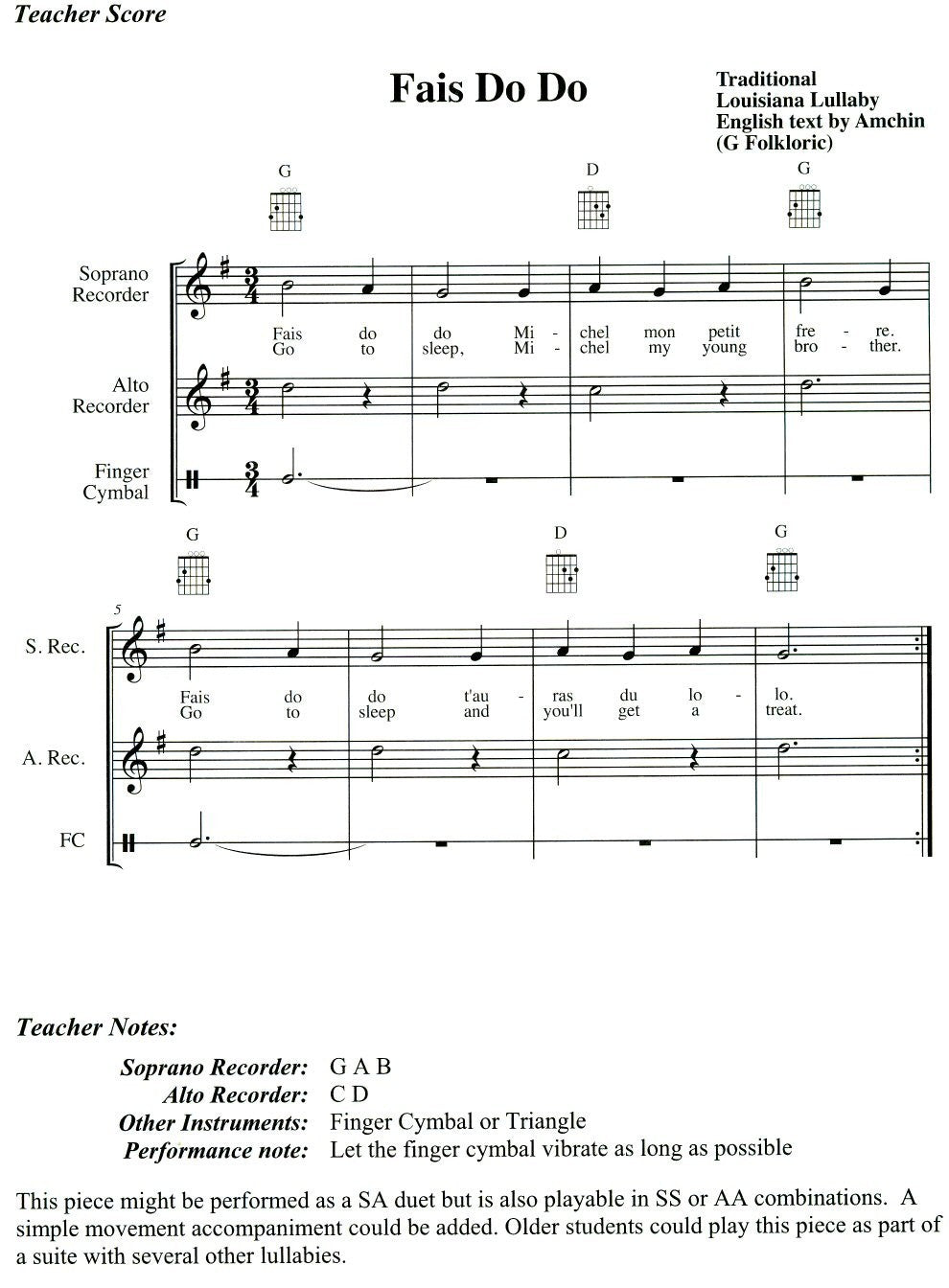 Seeds Of Discovery: Introducing Alto Recorder to Recorder and Orff Ensembles