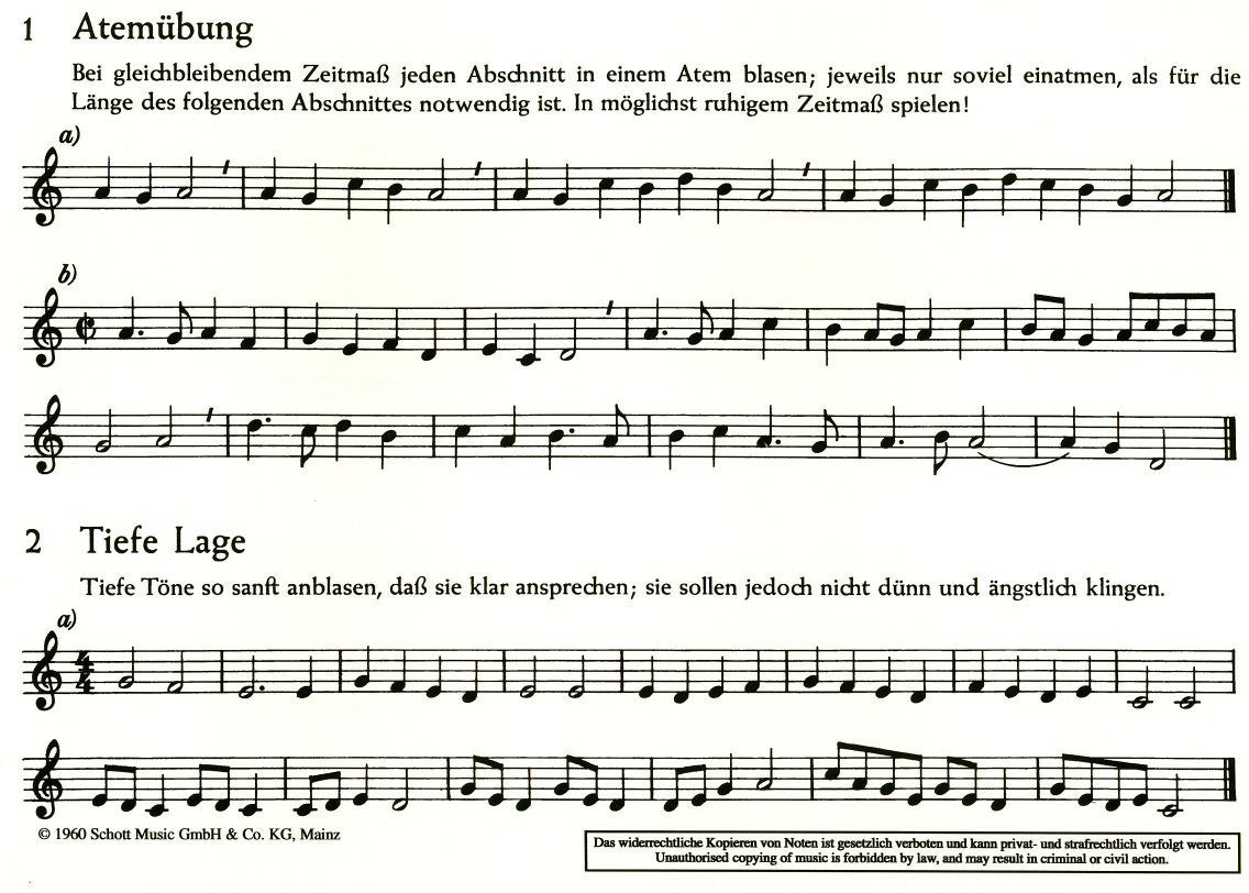 Die Kleine Übung: Daily Exercises for the Descant